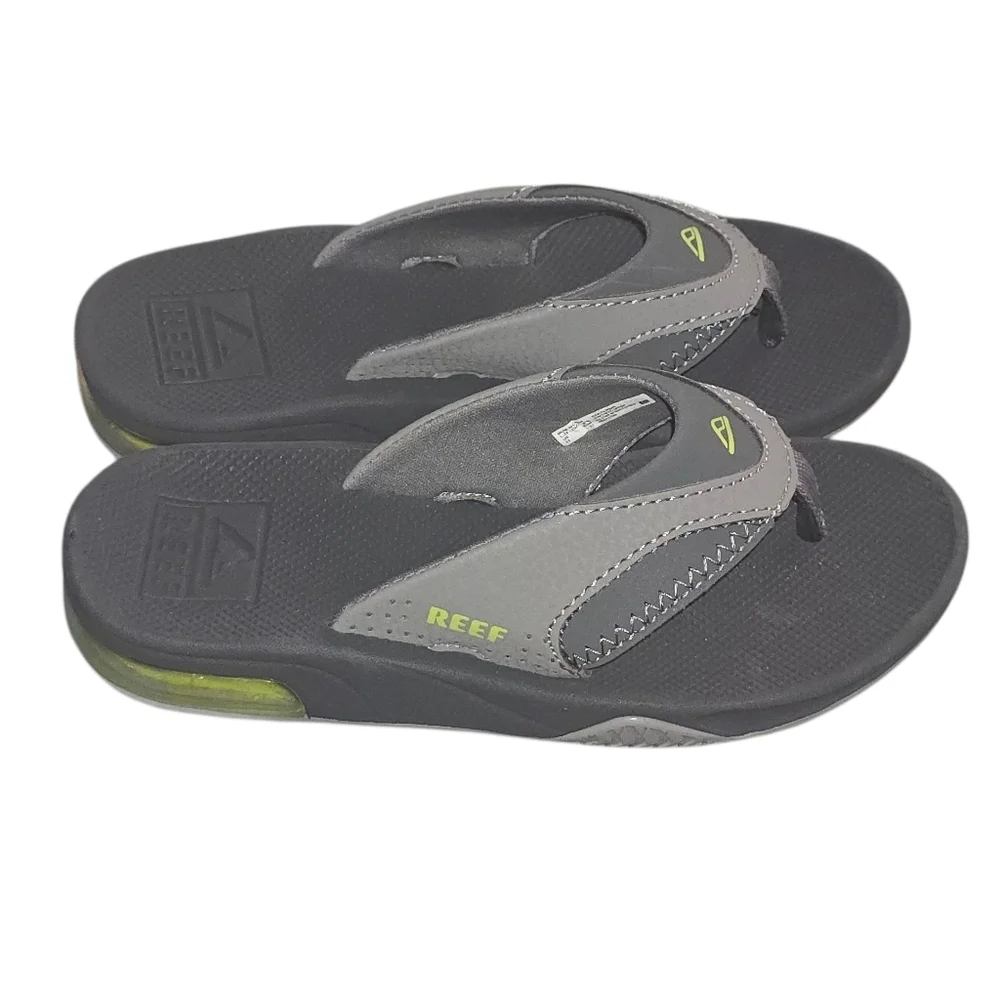 Reef Kids Fanning Gray/Volt Sandals Size 13 Slip On